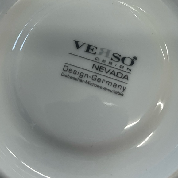 NEVADA VEŘSO Breakfast Plate, Tea cup & Saucer Set of 3 white ceramic floral - Picture 5 of 12